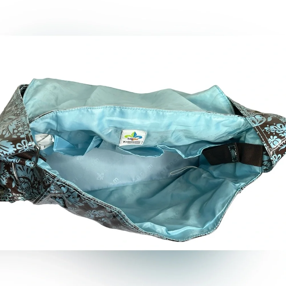 Kalencom New Orleans‎ Toile Chocolate/Blue Adjustable Strap Diaper Bag